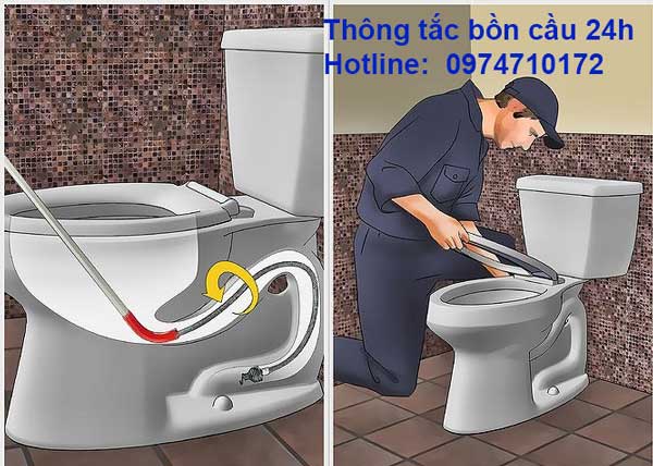 thông tắc bồn cầu tại hầm Kim Liên giá rẻ